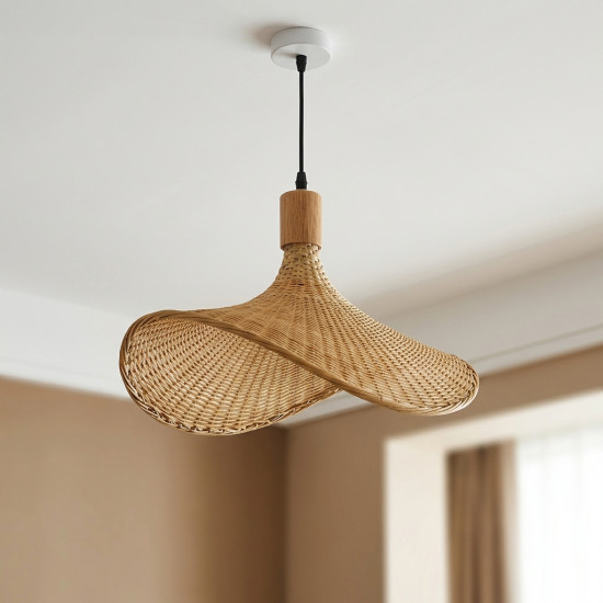Straw Chandelier Large